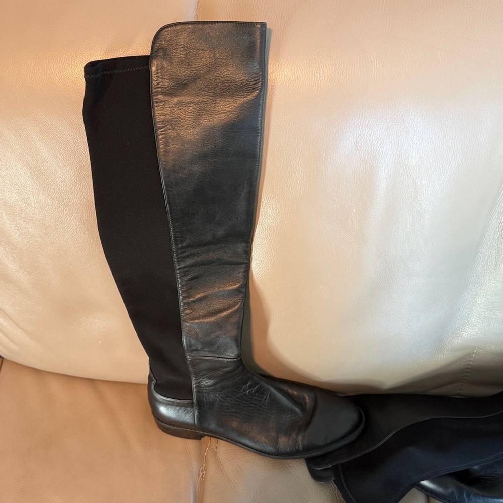 7.5 Stuart Weitzman Leather Knee-High Riding Boots - Picture 6 of 7